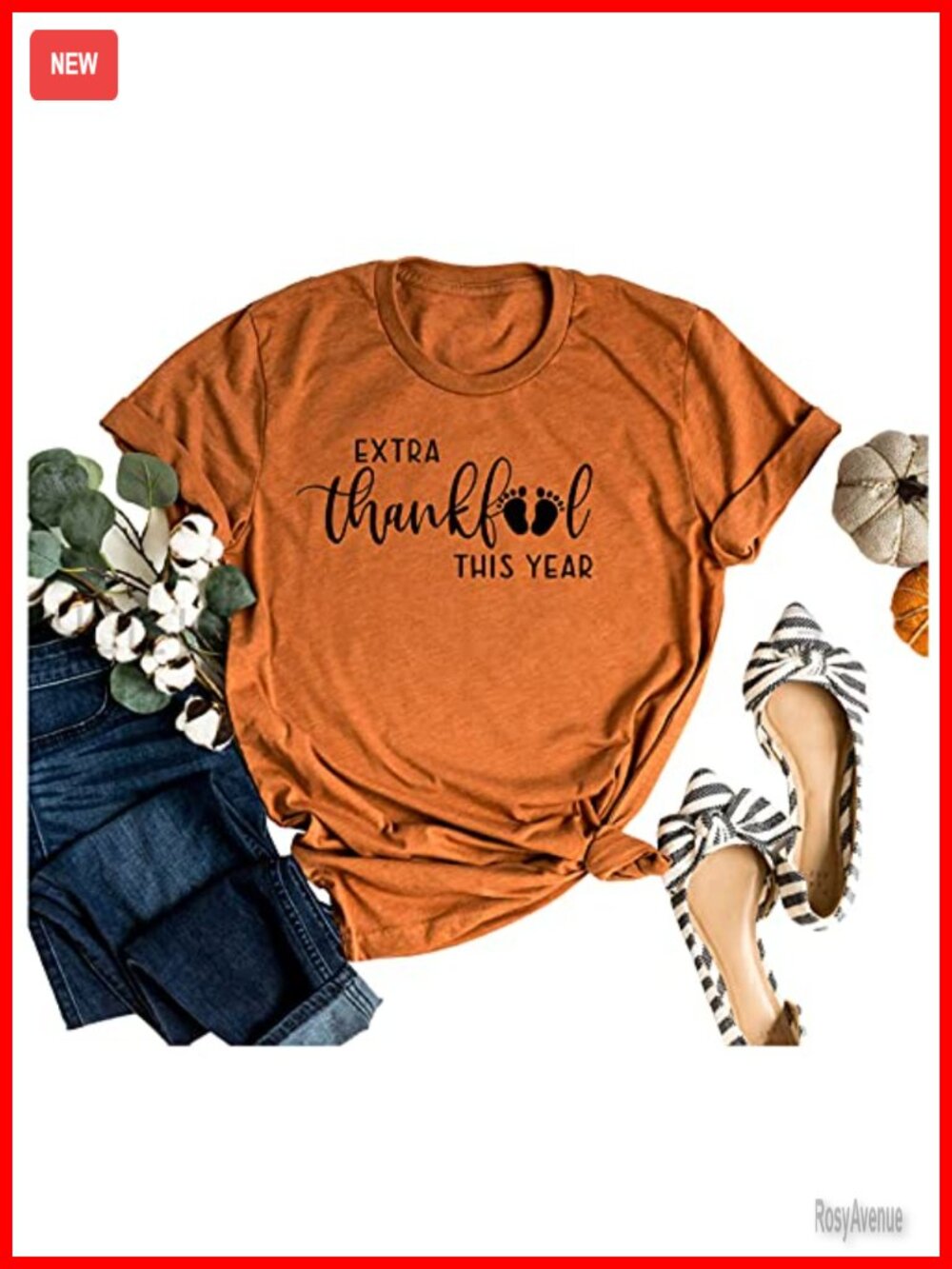 Extra Thankful This Year Maternity T-Shirt Thanksgiving Pregnancy Announcement